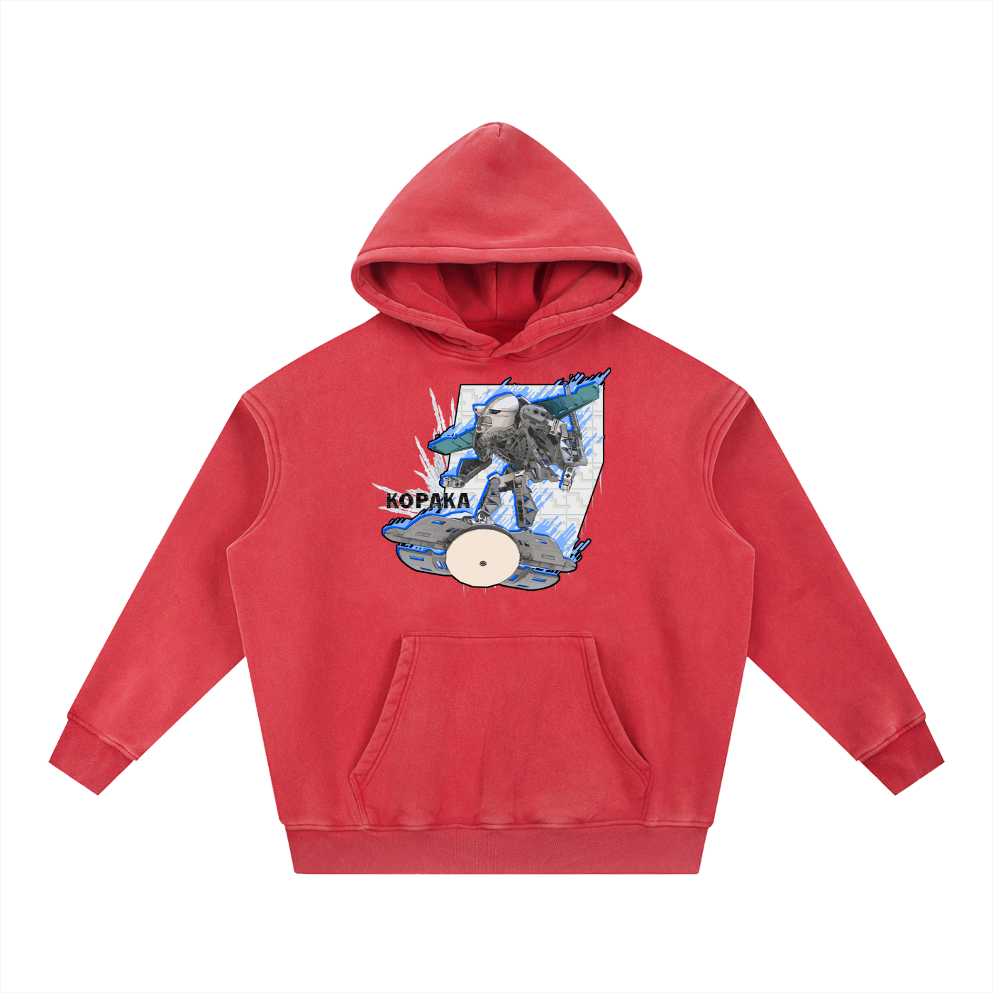 Kopaka Adaptive Distress Washed Hoodie - Skybirdmakes