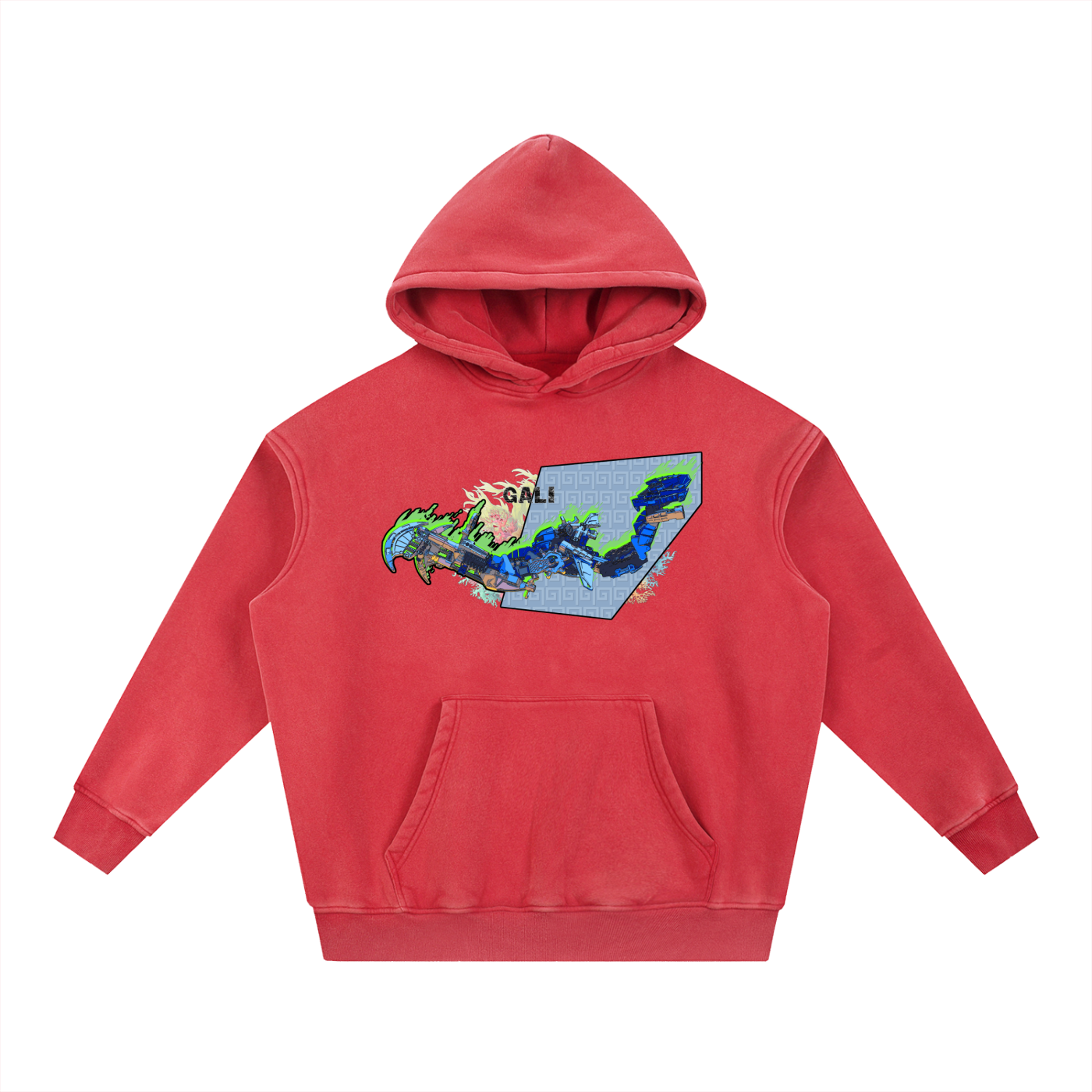 Gali Adaptive Distress Washed Hoodie - Skybirdmakes