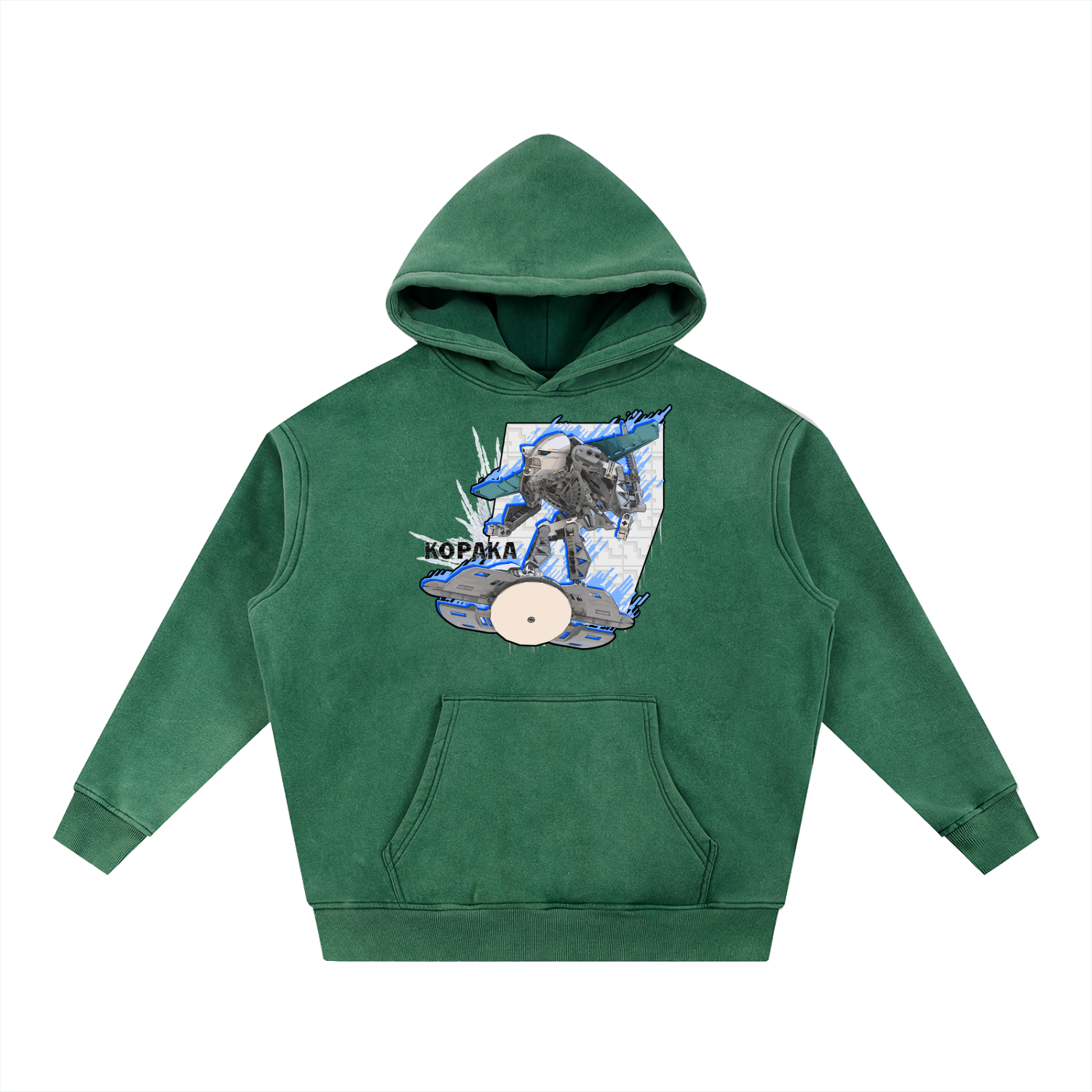 Kopaka Adaptive Distress Washed Hoodie - Skybirdmakes