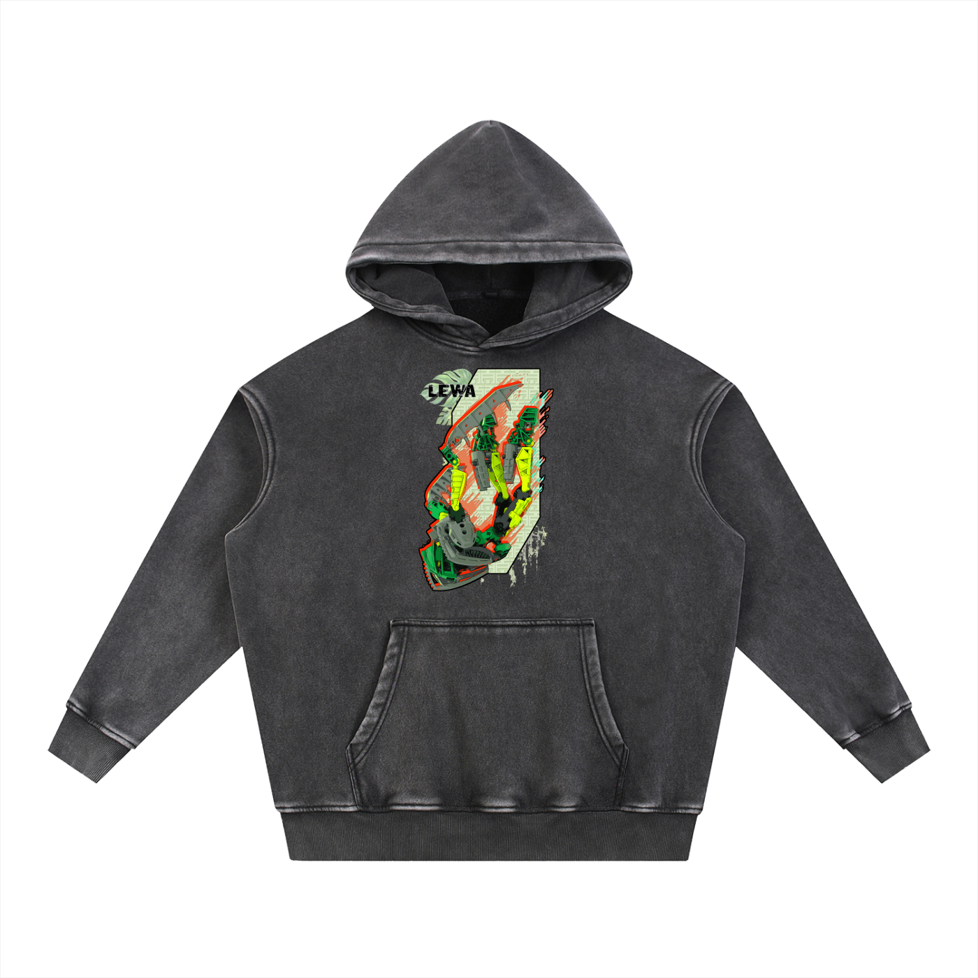 Lewa Adaptive Distress Washed Hoodie - Skybirdmakes