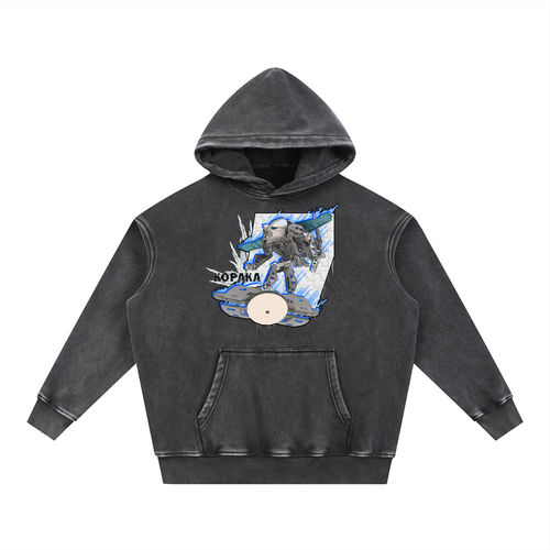 Kopaka Adaptive Distress Washed Hoodie - Skybirdmakes