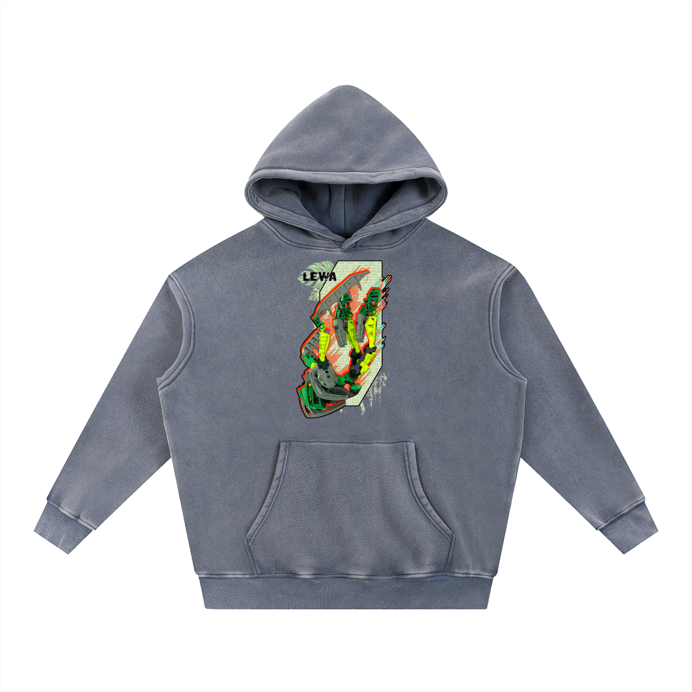 Lewa Adaptive Distress Washed Hoodie - Skybirdmakes