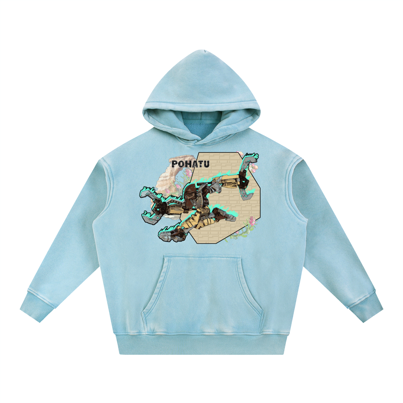 Pohatu Adaptive Distress Washed Hoodie - Skybirdmakes
