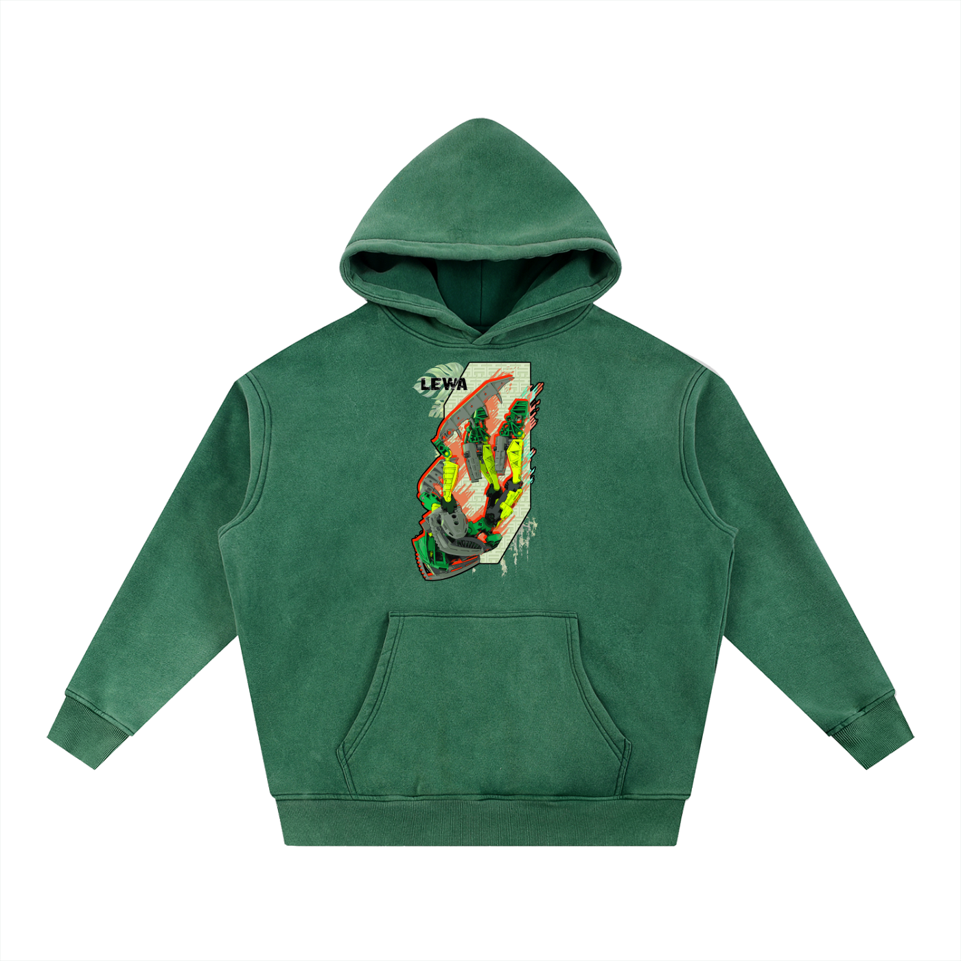 Lewa Adaptive Distress Washed Hoodie - Skybirdmakes