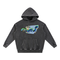Gali Adaptive Distress Washed Hoodie - Skybirdmakes