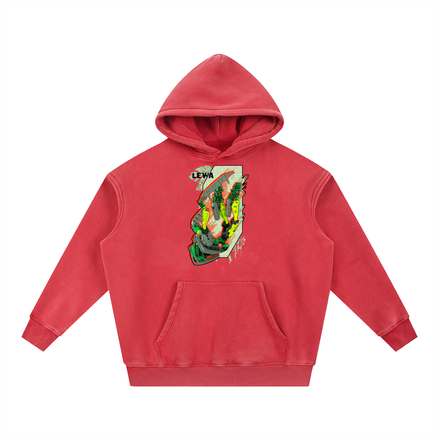 Lewa Adaptive Distress Washed Hoodie - Skybirdmakes
