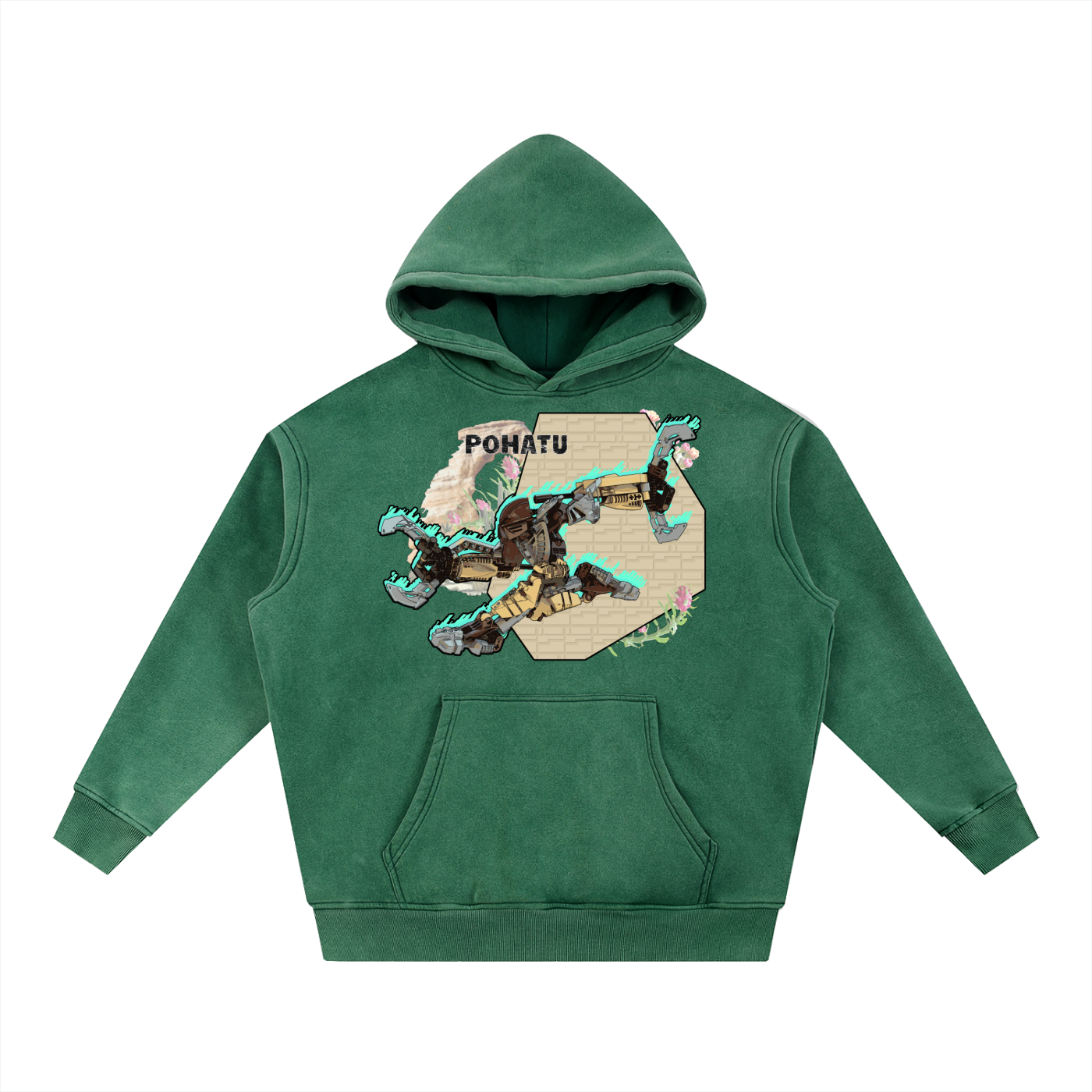 Pohatu Adaptive Distress Washed Hoodie - Skybirdmakes