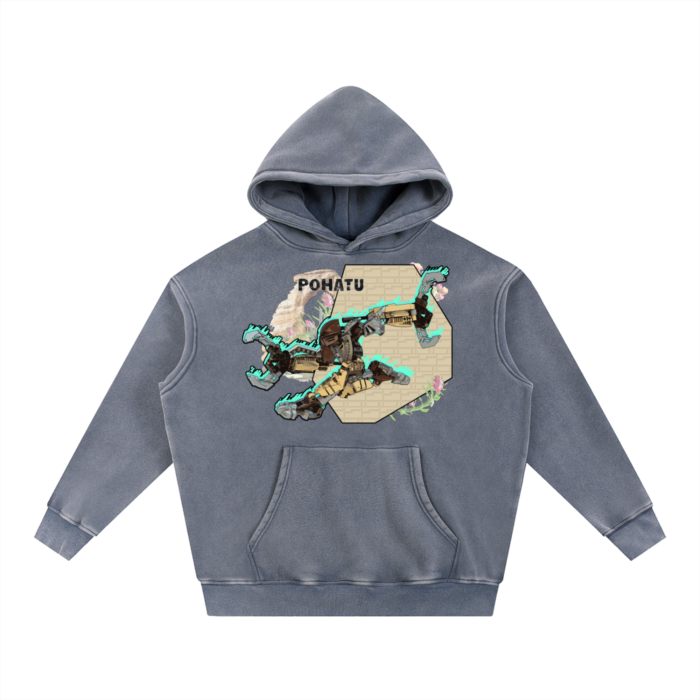 Pohatu Adaptive Distress Washed Hoodie - Skybirdmakes