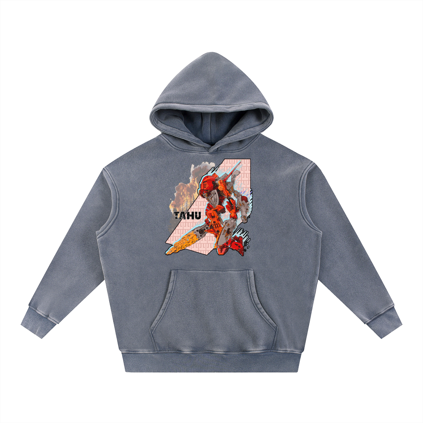 Tahu Adaptive Distress Washed Hoodie - Skybirdmakes