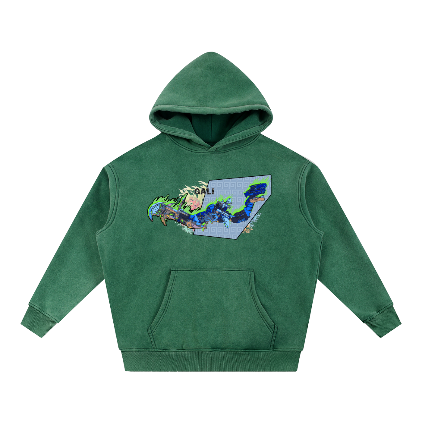 Gali Adaptive Distress Washed Hoodie - Skybirdmakes