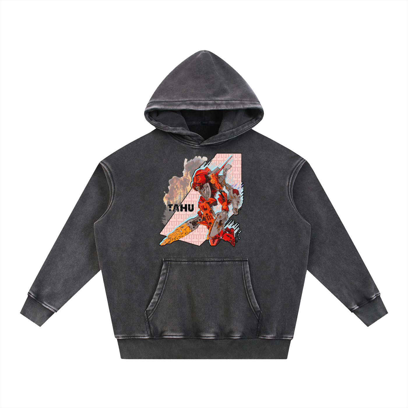 Tahu Adaptive Distress Washed Hoodie - Skybirdmakes