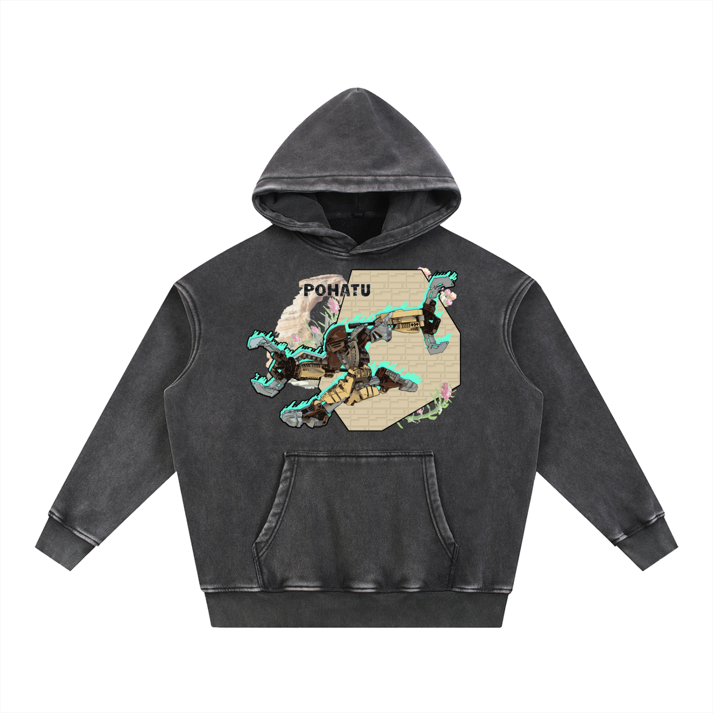 Pohatu Adaptive Distress Washed Hoodie - Skybirdmakes