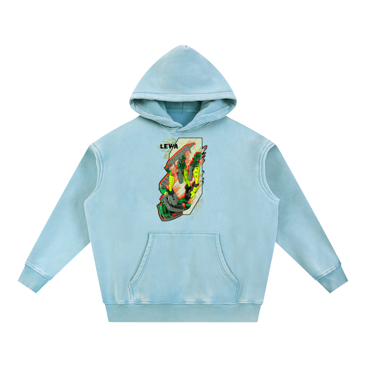 Lewa Adaptive Distress Washed Hoodie - Skybirdmakes